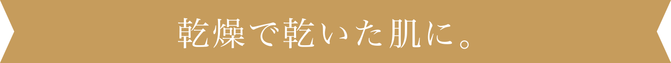 乾燥で乾いた肌に。